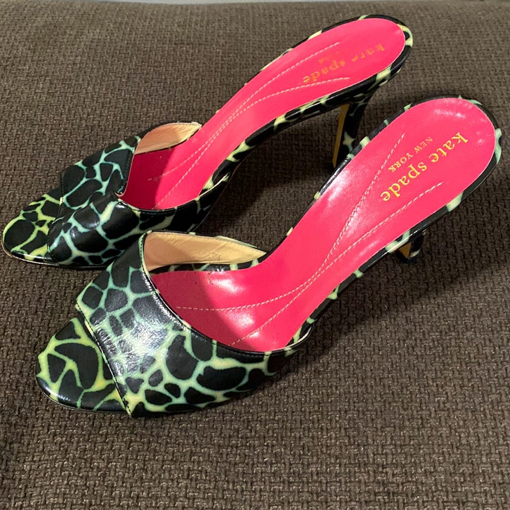Kate Spade New York Animal Print Sandal w/ Stiletto Heel.